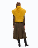Gilet cropped effetto pelliccia - | Pinko