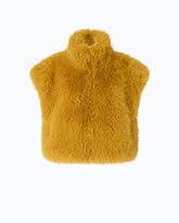 Gilet cropped effetto pelliccia - | Pinko