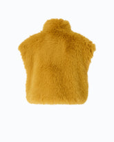 Gilet cropped effetto pelliccia - | Pinko