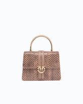 PINKO Galleria Mini Love Bag Top Handle handbag in leather - | Pinko