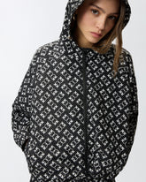 Sporty jacket with all-over Love Birds logo - | Pinko