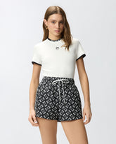 T-shirt con logo PINKO e Love Birds - Muticolor Nero-Bianco | Pinko