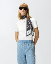 T-shirt with Love Birds logo scarf - | Pinko