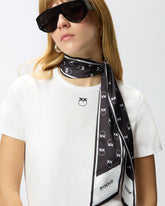 T-shirt with Love Birds logo scarf - | Pinko