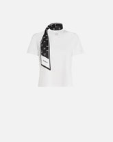 T-shirt con foulard logo Love Birds - Muticolor Nero-Bianco | Pinko