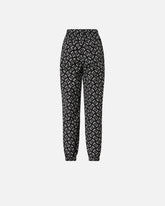 Sporty trousers with all-over Love Birds logo - Multicolor Black-White | Pinko
