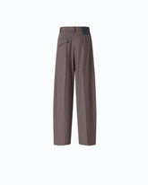 Barrel-fit trousers with micro houndstooth motif - | Pinko