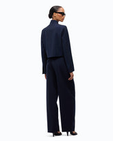 Pantaloni barrel fit in misto lana - | Pinko