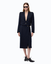 Gonna longuette in misto lana - | Pinko