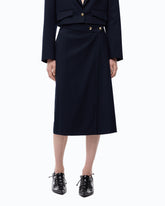 Gonna longuette in misto lana - | Pinko