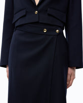 Gonna longuette in misto lana - | Pinko