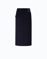 Gonna longuette in misto lana - | Pinko