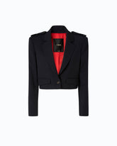 Giacca cropped con alamari - | Pinko