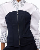 Top bustier con zip - | Pinko