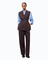 Giacca gilet aperta ai lati con cintura - | Pinko