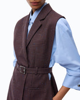Giacca gilet aperta ai lati con cintura - | Pinko