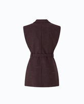 Giacca gilet aperta ai lati con cintura - | Pinko