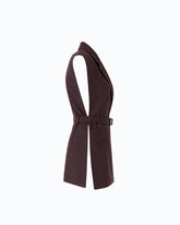 Giacca gilet aperta ai lati con cintura - | Pinko
