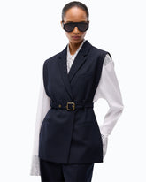 Seitlich offene Westenjacke mit Gürtel - | Pinko