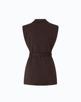 Veste sans manches ceinturée ouverte sur les côtés - | Pinko