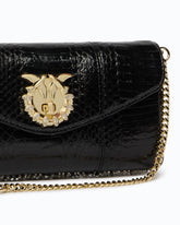 Mała torebka do ręki Love Bag Clutch ze skóry ayers z frędzlami PINKO Galleria - | Pinko