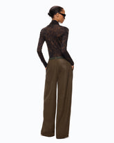 Turtleneck sweater with floral camouflage print - | Pinko