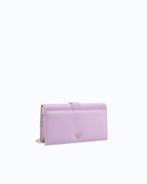 PINKO Galleria Love Bag One Flat medium hand-held clutch in leather and satin with chatons - | Pinko