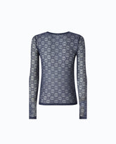 Sweter z elastycznej koronki z motywem logo Love Birds - | Pinko