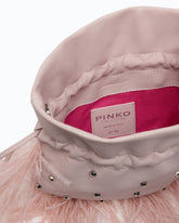 Borsa pouch a tracolla piccola in nappa con piume e borchie PINKO Galleria - | Pinko