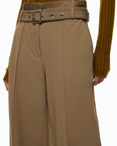 Barrel-fit trousers with belt - | Pinko