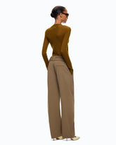 Barrel-fit trousers with belt - | Pinko