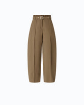 Barrel-fit trousers with belt - | Pinko