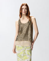 Canotta full paillettes - | Pinko