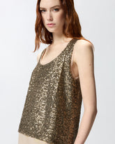 Canotta full paillettes - | Pinko