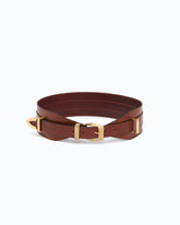 Cintura in pelle sovrapposta 7 cm - | Pinko