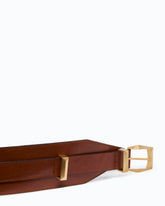 Cintura in pelle sovrapposta 7 cm - | Pinko
