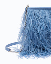 Borsa pouch a tracolla piccola in nappa con piume PINKO Galleria - | Pinko