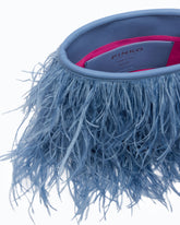 Borsa pouch a tracolla piccola in nappa con piume PINKO Galleria - | Pinko