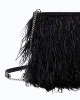Borsa pouch a tracolla piccola in nappa con piume PINKO Galleria - | Pinko