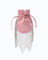 Borsa pouch a tracolla piccola in raso con frange PINKO Galleria - | Pinko