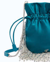Borsa pouch a tracolla piccola in raso con frange PINKO Galleria - | Pinko
