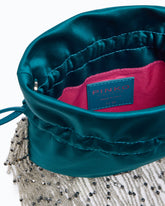 Borsa pouch a tracolla piccola in raso con frange PINKO Galleria - | Pinko