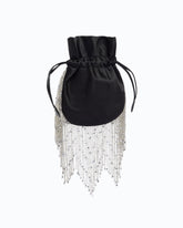 Borsa pouch a tracolla piccola in raso con frange PINKO Galleria - | Pinko