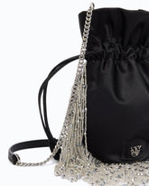 Borsa pouch a tracolla piccola in raso con frange PINKO Galleria - | Pinko