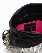 Borsa pouch a tracolla piccola in raso con frange PINKO Galleria - | Pinko