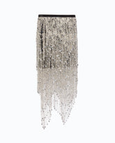 Borsa pouch a tracolla piccola in raso con frange PINKO Galleria - | Pinko