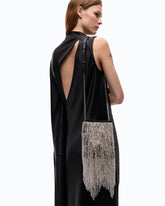 Borsa pouch a tracolla piccola in raso con frange PINKO Galleria - | Pinko