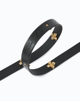 Ceinture en cuir avec clous en forme de fleurs 2 cm - | Pinko