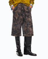 Bermuda in cotone con motivo camouflage floreale - | Pinko