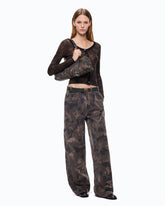 Hose aus Baumwolle mit floralem Camouflagemuster - | Pinko